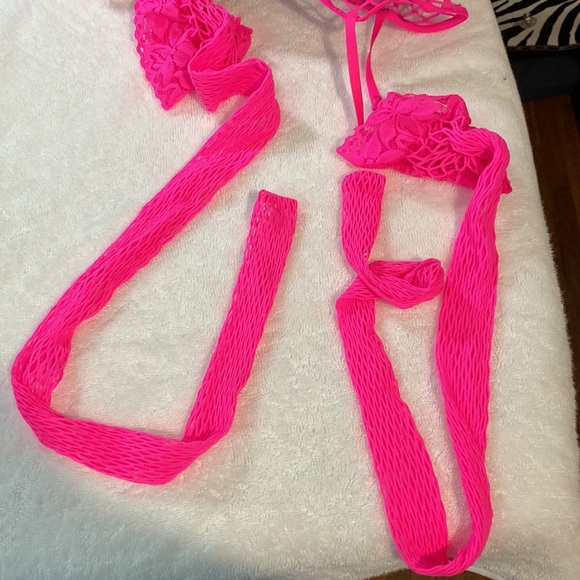 New never worn never tried body stocking lingerie neon pink - Picture 4 of 4